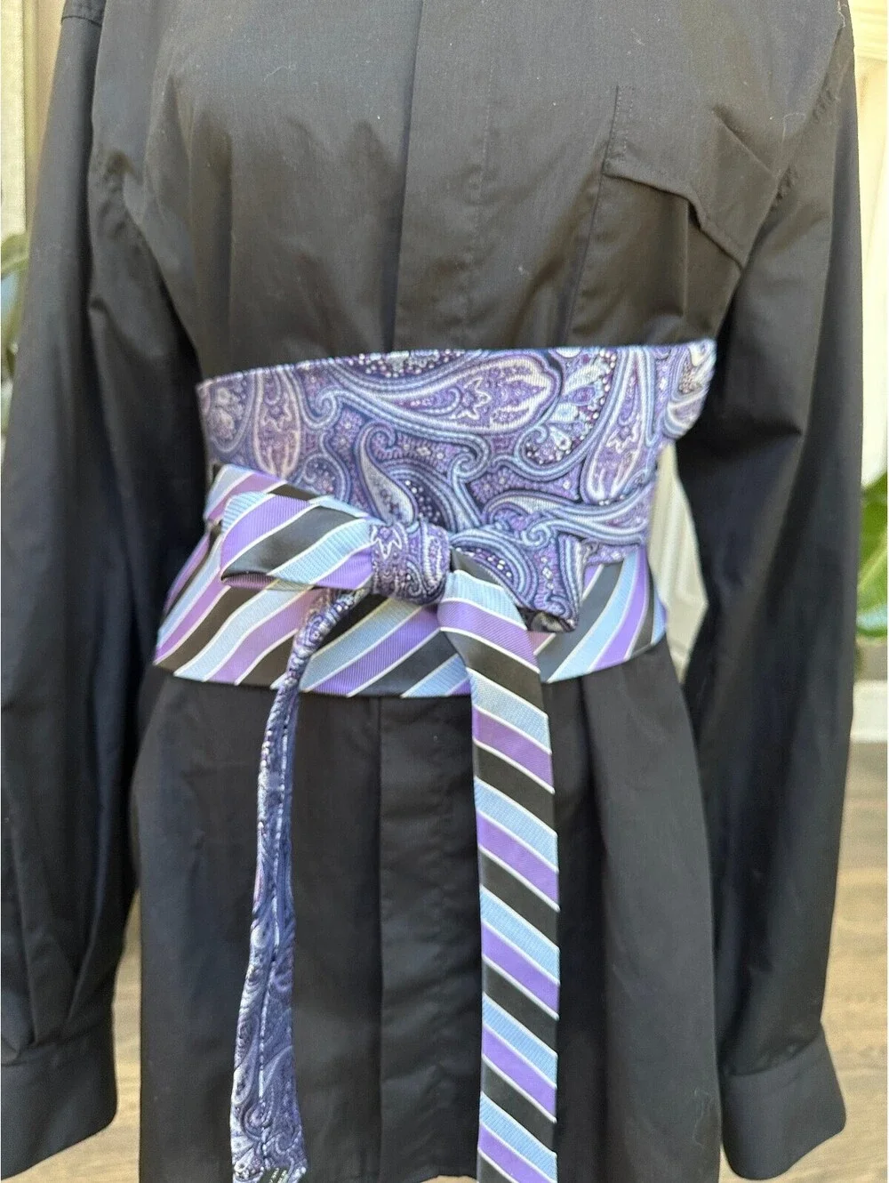 Upcycled Silk Obi Belt | Corset Style Wrap | OOAK | OS